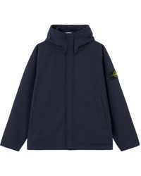 Stone Island - Hooded Jacket With Inner Fixed Drawstring - Lyst