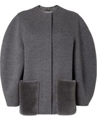 Fendi - Single-Breasted Cocoon-Style Short Jacket - Lyst