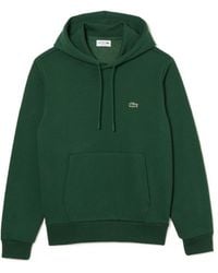 Lacoste - Logo Embroidered Drawstring Hoodie - Lyst
