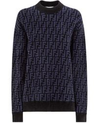 Fendi - Ff Velvet Jumper - Lyst