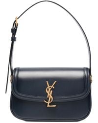 Saint Laurent - Mini Solferino Logo-Plaque Tote Bag - Lyst