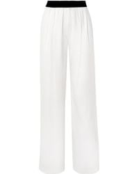 Loulou de Saison - Pleated Twill Straight-Leg Trousers - Lyst