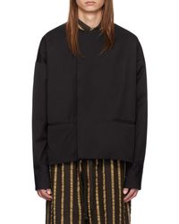 Uma Wang - Round Collar And Long-Sleeved Shirt - Lyst