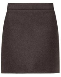 Max Mara - Short Felted Wool Skirt - Lyst