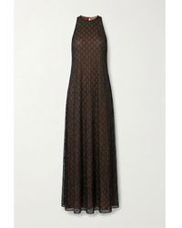 Gucci - Monogrammed Embellished Sleeveless Dress - Lyst