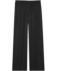 Saint Laurent - Mid-Rise Straight Leg Pants - Lyst