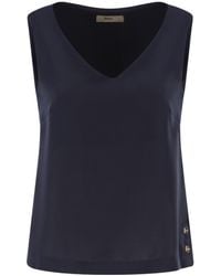 Herno - Cady V-Neck Sleeveless Top - Lyst
