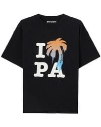 Palm Angels - I Love Pa Crewneck T-Shirt - Lyst
