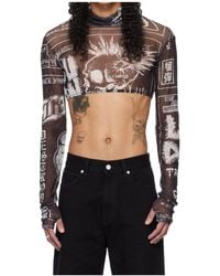 Lu'u Dan - Mesh Crop Top - Lyst