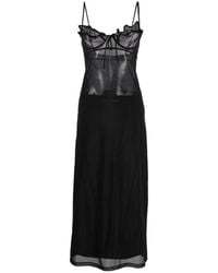 Y. Project - Wire Sweetheart Neck Mesh Slip Dress - Lyst