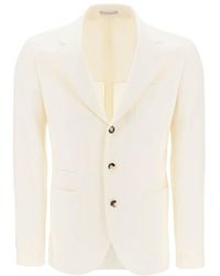 Brunello Cucinelli - Single-Breasted Wool-Blend Blazer - Lyst