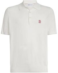 Brunello Cucinelli - Logo Detailed Short-Sleeved Polo Shirt - Lyst