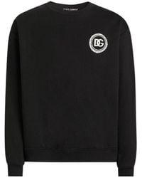 Dolce & Gabbana - Cotton Logo-Patch Sweatshirt - Lyst