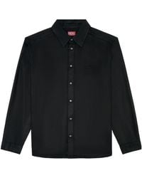 DIESEL - S-Simply-C Logo Embroidered Fluid Shirt - Lyst