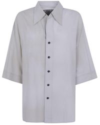 Ziggy Chen - Short Sleeved Back Gathered Shirt - Lyst