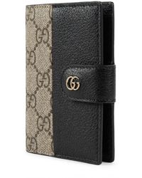 Gucci - Bi-Color Gg Marmont Card Case - Lyst