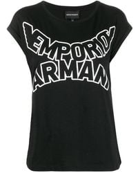 Emporio Armani - Enlarged Logo Print T-Shirt - Lyst