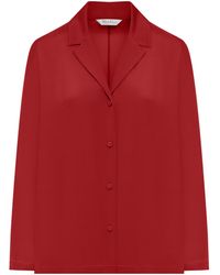 Max Mara - Mxpaedo Pyjama-Collar Silk Shirt - Lyst