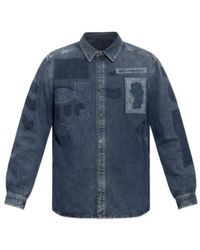 DIESEL - Patch-Detail Denim Shirt - Lyst