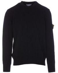 Stone Island - Logo Patch Crewneck Jumper - Lyst