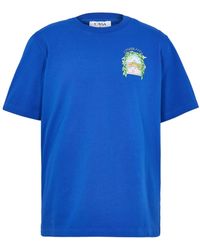 CASABLANCA - Graphic Cotton L'Arche Tennis Club T-Shirt - Lyst