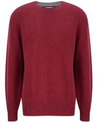 Brunello Cucinelli - Ribbed Knit Sweater - Lyst
