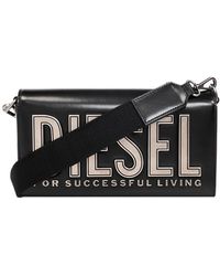 DIESEL - Logo Lettering Foldover Top Shoulder Bag - Lyst
