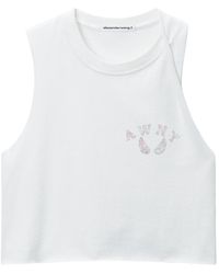 Alexander Wang - Logo-Print Tank Top - Lyst
