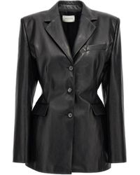 Magda Butrym - Leather Hourglass Blazer - Lyst