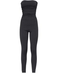 KHAITE - Tela Strapless Fitted Jumpsuit - Lyst