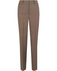 Peserico - Stretch Viscose Cadi Tailored Leg Trousers - Lyst