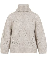 Peserico - Perforated High-Neck Knitwear - Lyst