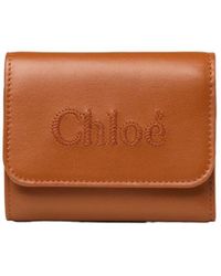 Chloé - Chloé Sense Small Trifold Wallet - Lyst