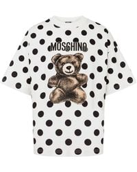 Moschino - Polka-Dot Teddy-Bear Print T-Shirt - Lyst