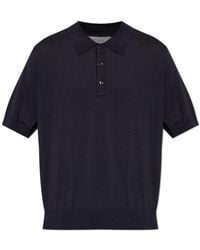 Studio Nicholson - Arieta Button Short-Sleeve Polo Shirt - Lyst