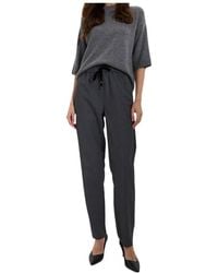 Marella - Casual Pants With An Elasticated Drawstring Waist - Lyst