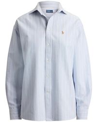 Polo Ralph Lauren - Vertical-Stripe Embroidered-Logo Shirt - Lyst