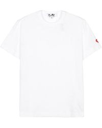 COMME DES GARÇONS PLAY - Logo-Patch Crew-Neck T-Shirt - Lyst