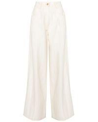 forte_forte - Blended Back Bag Casual Pants - Lyst
