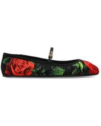 Dolce & Gabbana - ドルチェガッバーナ ローズプリント バレエシューズ - Lyst