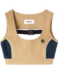 Ambush - Mesh-Detail Cropped Top - Lyst