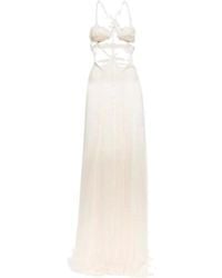 Nensi Dojaka - Bridal Cutout Silk Chiffon Gown - Lyst