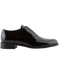 Giorgio Armani - Patent-Leather Lace-Up Shoes - Lyst