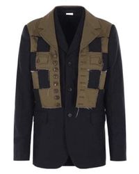 Comme des Garçons - Comme Des Garons Homme Plus Panelled Buttoned Jacket - Lyst