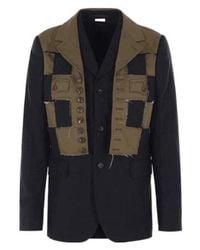 Comme des Garçons - Comme Des Garçons Homme Plus Panelled Buttoned Jacket - Lyst