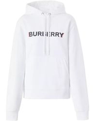 Burberry - Printed Hooded Hoodie Hoodie - Lyst