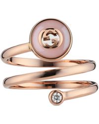 Gucci - Interlocking 18K Spiral Ring - Lyst