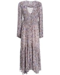 Isabel Marant - Briane Printed Long-Sleeve Maxi Dress - Lyst