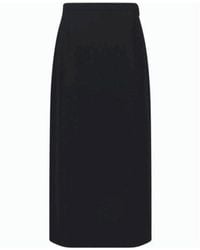 The Row - Edric Wool Midi Skirt - Lyst