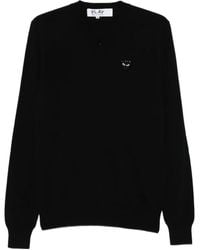 COMME DES GARÇONS PLAY - Comme Des Garçons Play V-Neck Knitted Jumper - Lyst